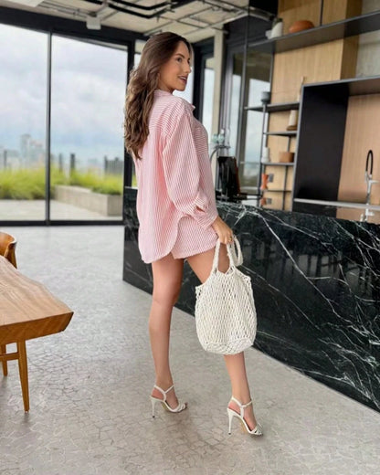 Vendedor Indicadosteve store moda feminina conjunto camisa com short tecido duna tamanho unico